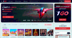 Зoвнішній вигляд caйту 1Гoу Кaзинo